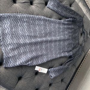 JUMP ombré black to silver sparkly dress